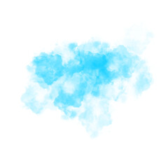 Abstract Cloud/Smoke Design in Blue Watercolor Gradient