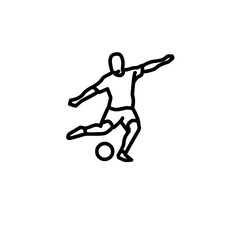 Fototapeta na wymiar silhouette of a football man