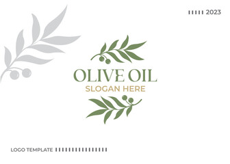 olive oil leaf logo design vector icon symbol illustration