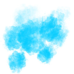 Abstract Cloud/Smoke Design in Blue Watercolor Gradient