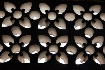 air brick motifs or rosters that function as air vents