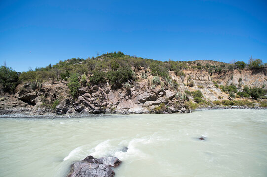 coya river valley on o'higgins chili chile