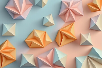 Obraz premium Enchanted environment: A Paper Cut Background. Ai generated.