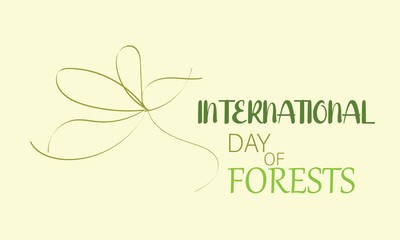 International Day of Forests. Holiday concept. Template for background, banner, card, poster