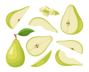 Fruit pear isolated on white background