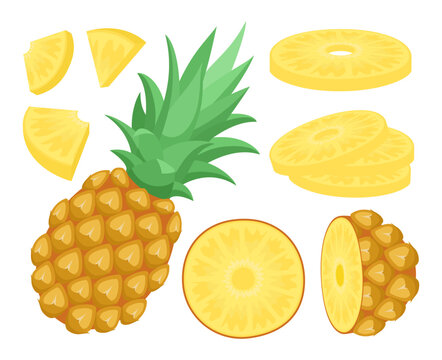 Fruit pineapple isolated on white background