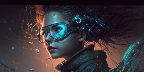 Cyberpunk Portrait.Generative AI