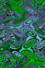 abstract violet-green background, psychedelic pattern with beautiful smooth lines. Vertical image