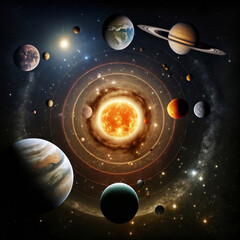 Obraz na płótnie Canvas Planet poster