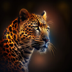 Obraz premium Jaguar. Ia generative.