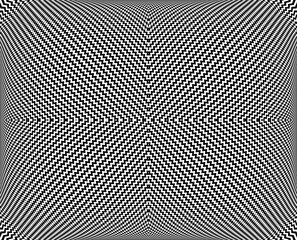 Abstract background with optical illusion wave. Black and white horizontal lines with wavy distortion effect for prints, web pages, template, posters, monochrome backgrounds and pattern