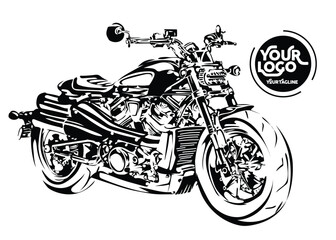 American motorcycle Illustration Vector EPS10