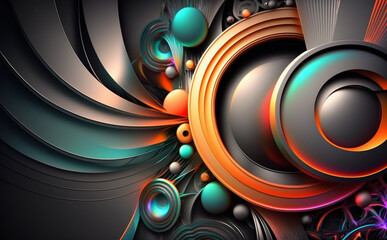 High-tech technology colorful background