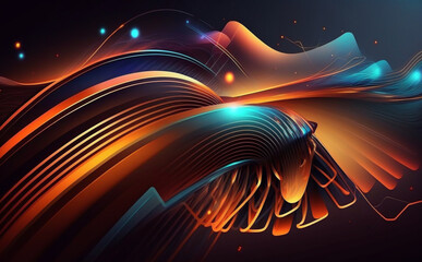 High-tech technology colorful background