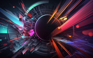 High-tech technology colorful background