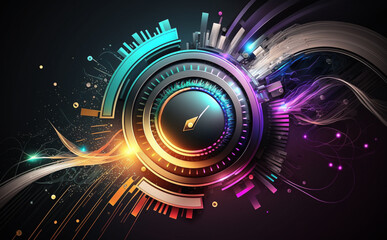 High-tech technology colorful background