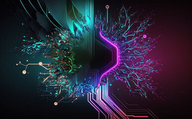 High-tech technology colorful background