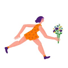 girl with flowers