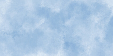Watercolor illustration art abstract blue sky background with clouds, blurred and grainy Blue powder explosion on white background, Classic hand painted Blue watercolor background for design.	