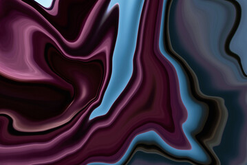 abstract colorful background with acrylic wavy liquid lines, Close up of colorful simply painting acrylic colorful wave line background perfect for wallpaper and cover.