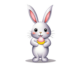 Obraz premium easter bunny with a background - easter bunny on white background - Generative AI