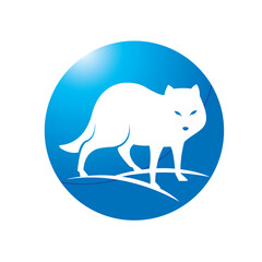 silhouette wolf  vector icon