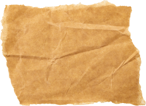 Brown Cardboard paper piece isolated on white background