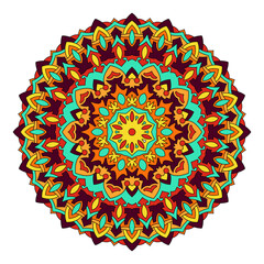 Vector hand drawn doodle mandala.