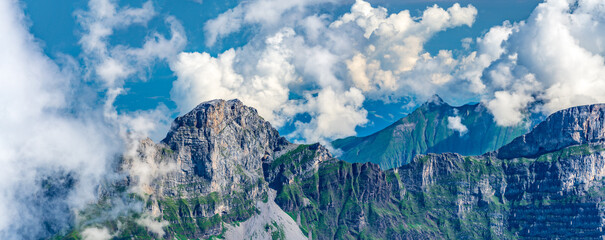 Switzerland 2022, Beautiful view of the snow Alps