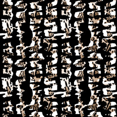 Seamless geometric brush effect with leopard texture.