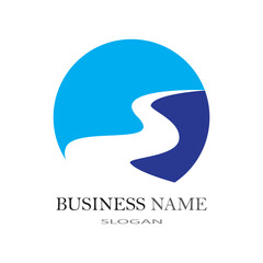 River logo business template vector illustration