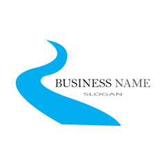 River logo business template vector illustration