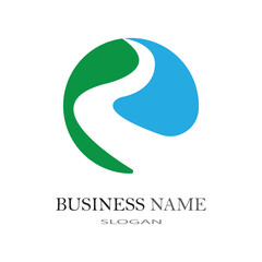 River logo business template vector illustration