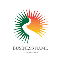 River logo business template vector illustration