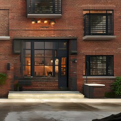 A home with an Industrial design and exposed brick walls 3_SwinIRGenerative AI