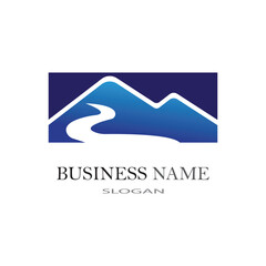 River logo business template vector illustration