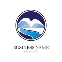 River logo business template vector illustration
