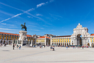 Fototapeta na wymiar Praca do Comercio (Commerce Plaza), Lisbon, Portugal