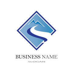 River logo business template vector illustration