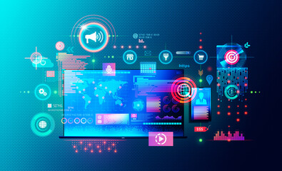 Demand Side Platform for Automated Ad Buying - DSP - Conceptual Illustration