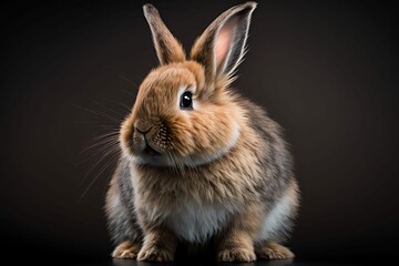 Adorable fluffy rabbit. Generative AI.