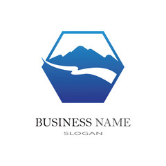 River logo business template vector illustration