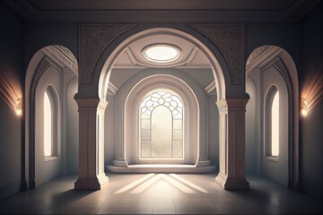 Beautiful Islamic Background. Created with Generative AI Technology