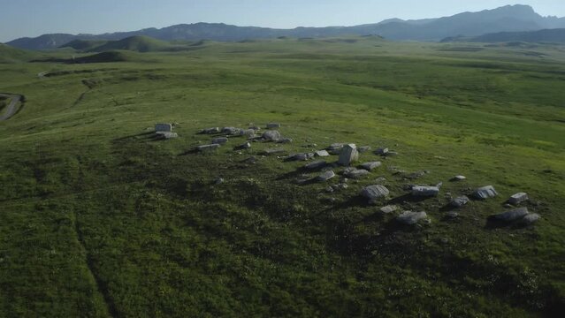 Ancient Illyrian Tombstones on the Tourist route of Zabljak.