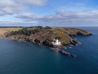 St Antonys cornwall england uk from the air aerial drone 