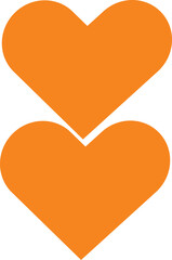 Heart Shapes on White Background. Love symbols and icons. Vector illustration Design Elements Set. EPS