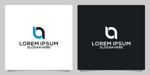 Letter LA logo icon design template elements