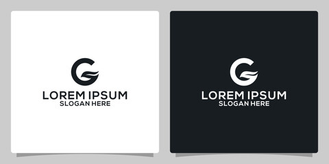 Abstract Initial Letter G and leaf Logo.Usable for Business and Branding Logos. Flat Vector Logo Design Template Element.