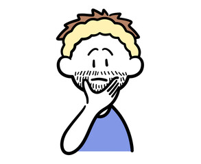 無精髭が気になる男性