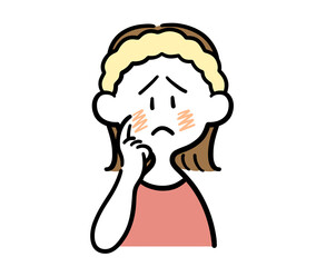 肌荒れを気にする女性